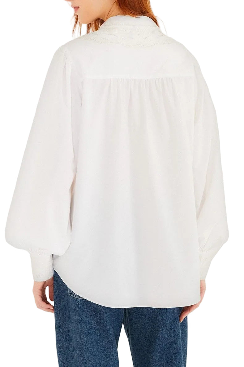 Farm Rio - Camicia con pizzo ricamato