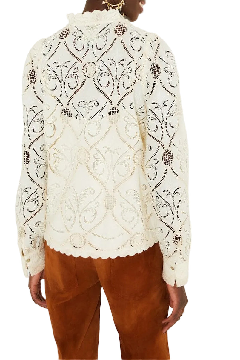 Farm Rio - Camicia pizzo bianco