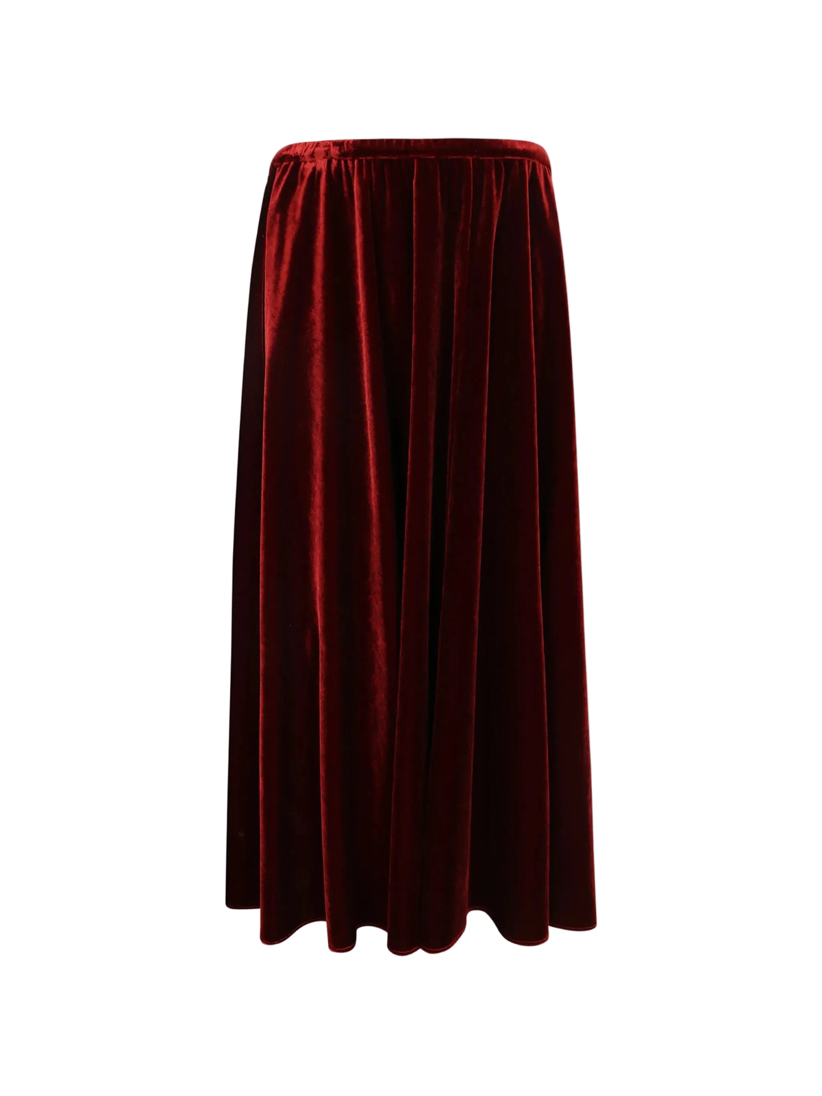 Alberta Ferretti - Gonna velluto rosso