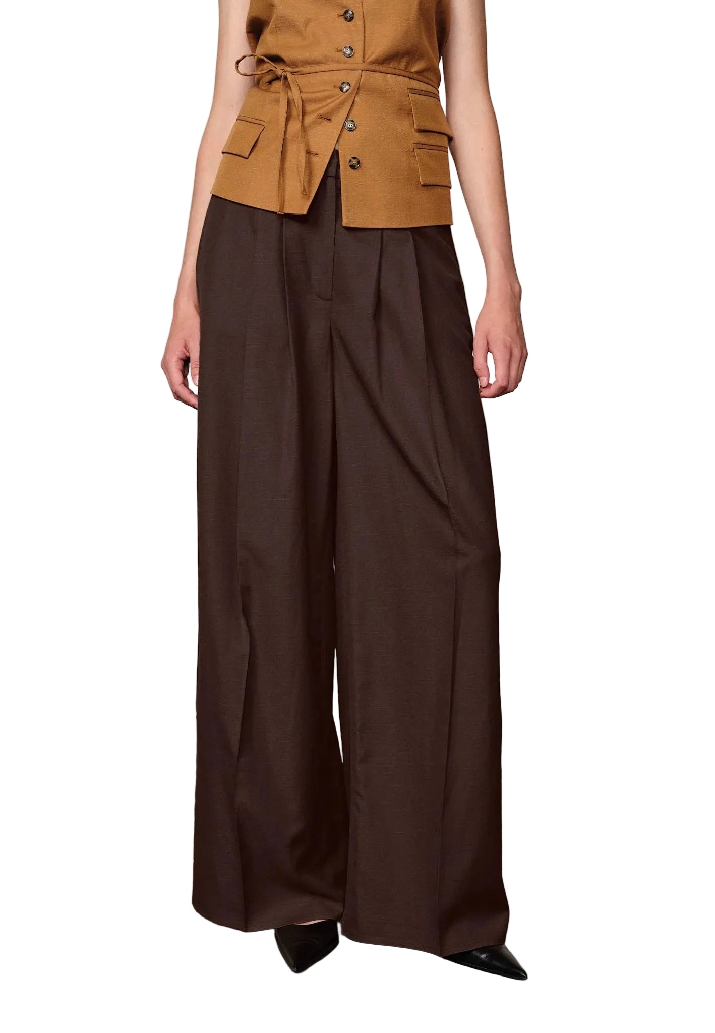 Herskind - Pantalone cioccolato "Lotus"