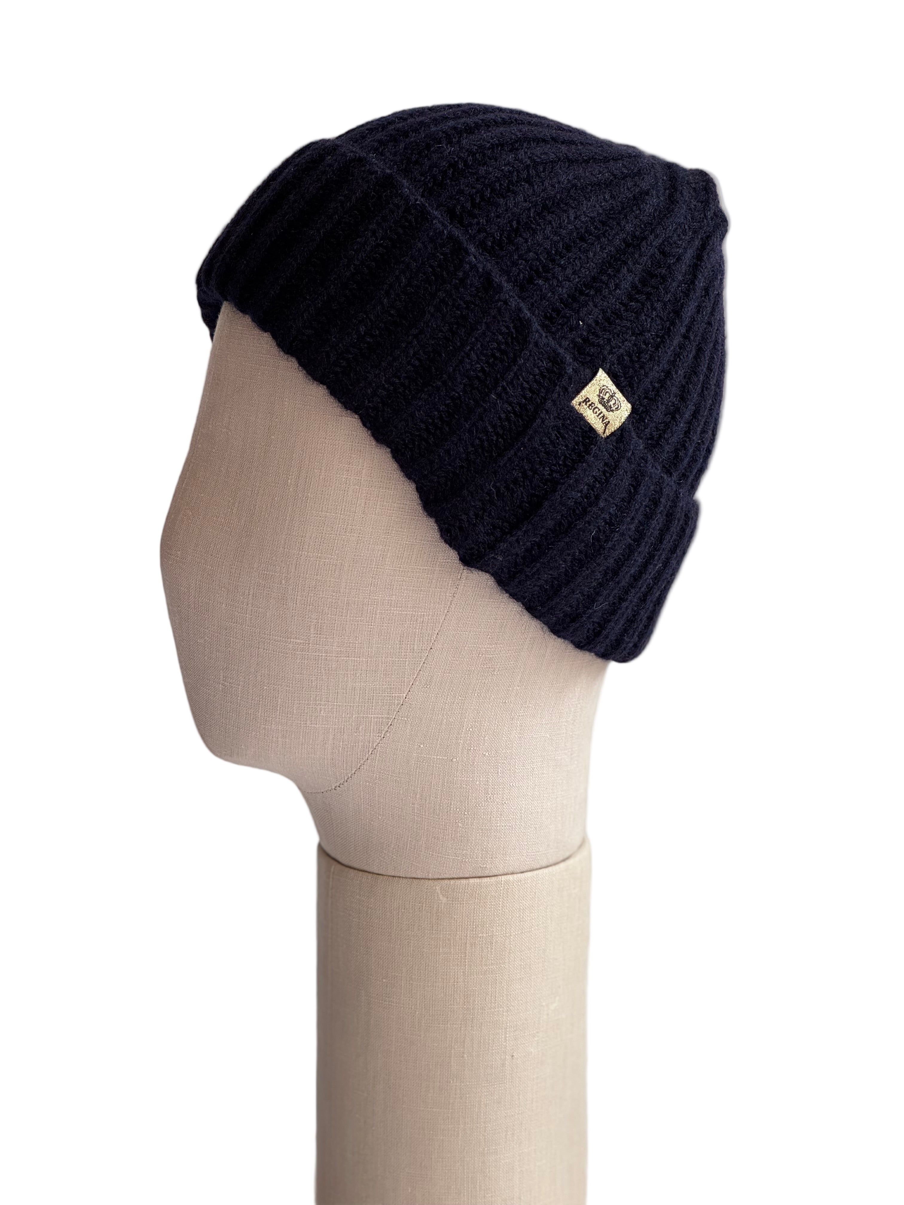 Cappello in lana blu