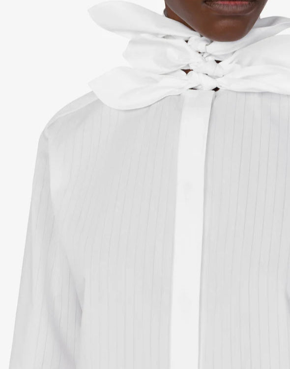 Moschino - Camicia in popeline con fiocco