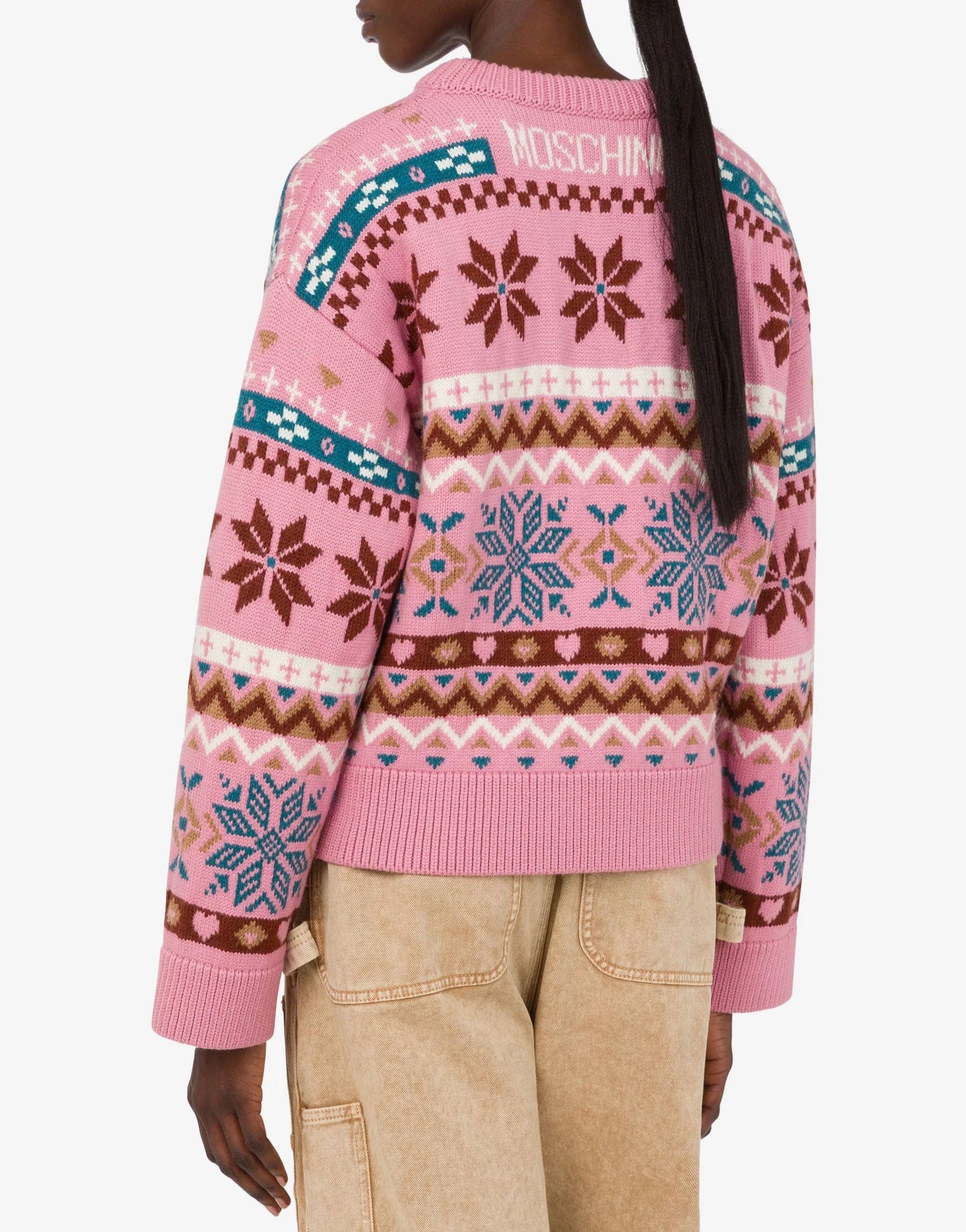 Moschino - Maglia fantasia fuxia