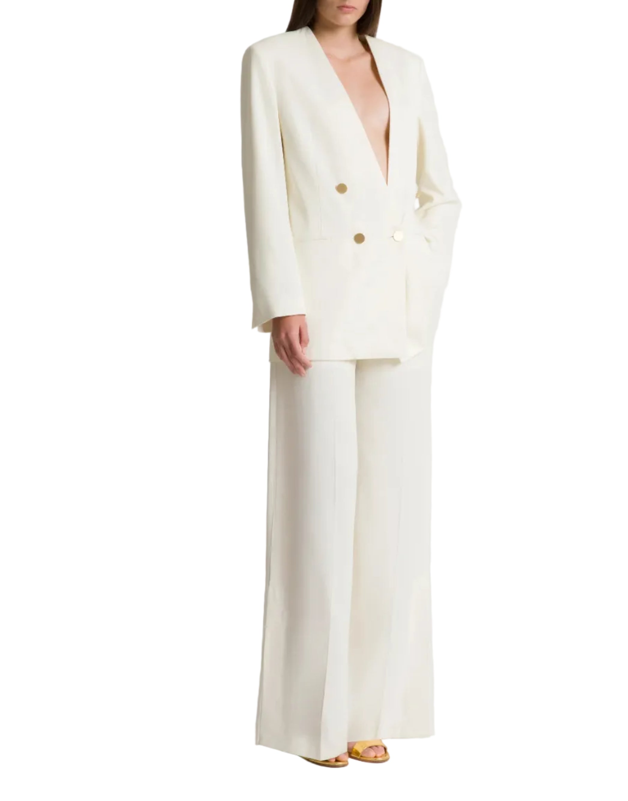 Alberta Ferretti - Pantalone ampio burro