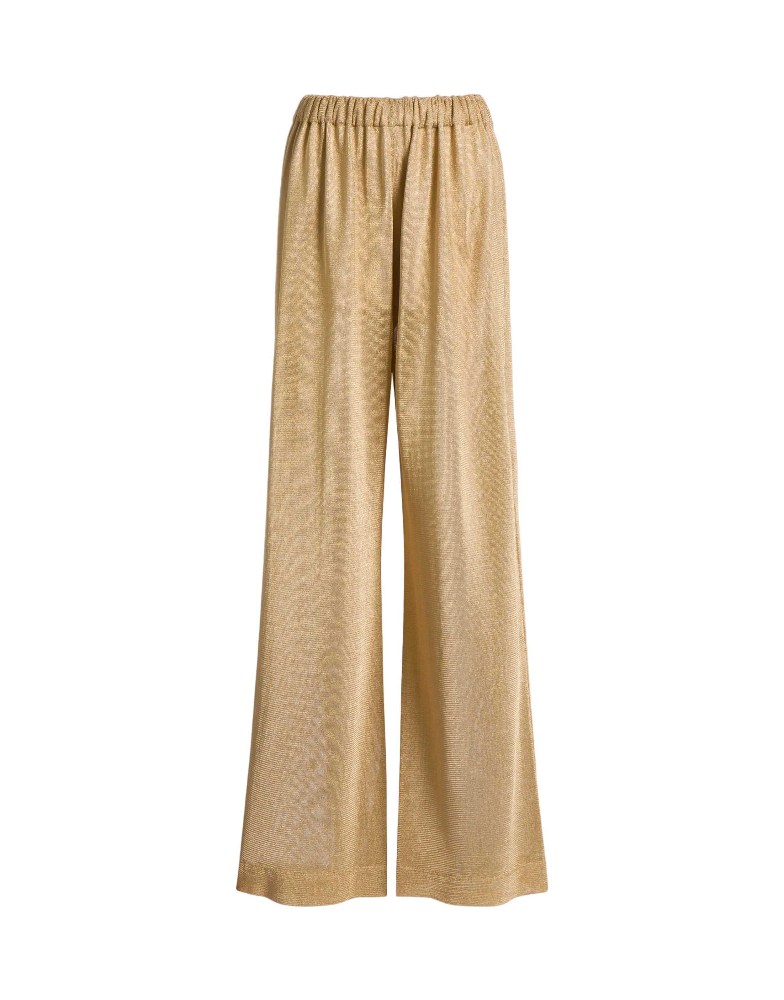 Alberta Ferretti - Pantalone in jersey lurex oro lucido