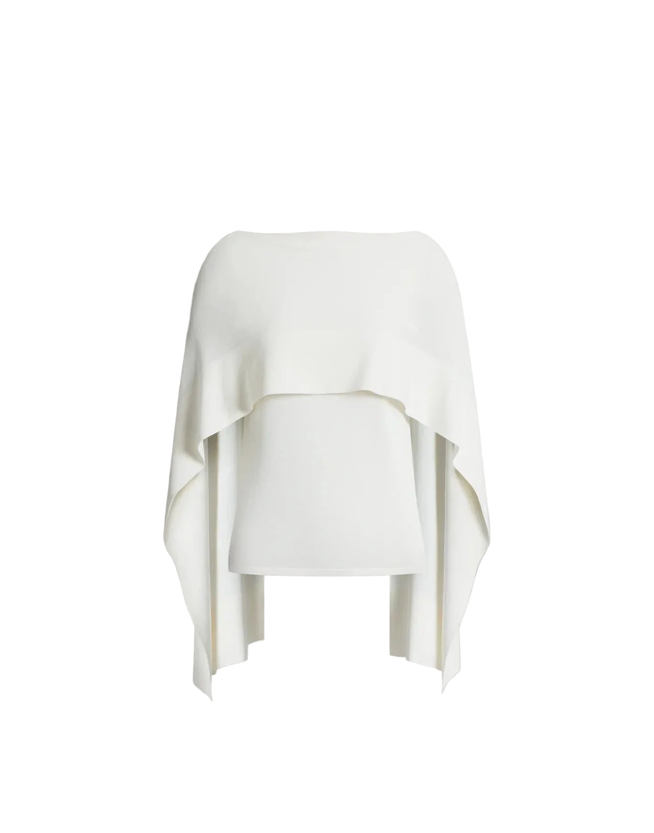 Alberta Ferretti - Top bianco con maniche a mantella