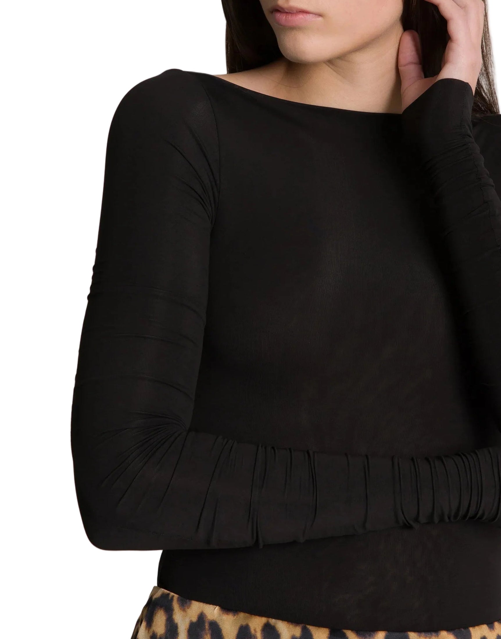 Alberta Ferretti - Body manica lunga nero