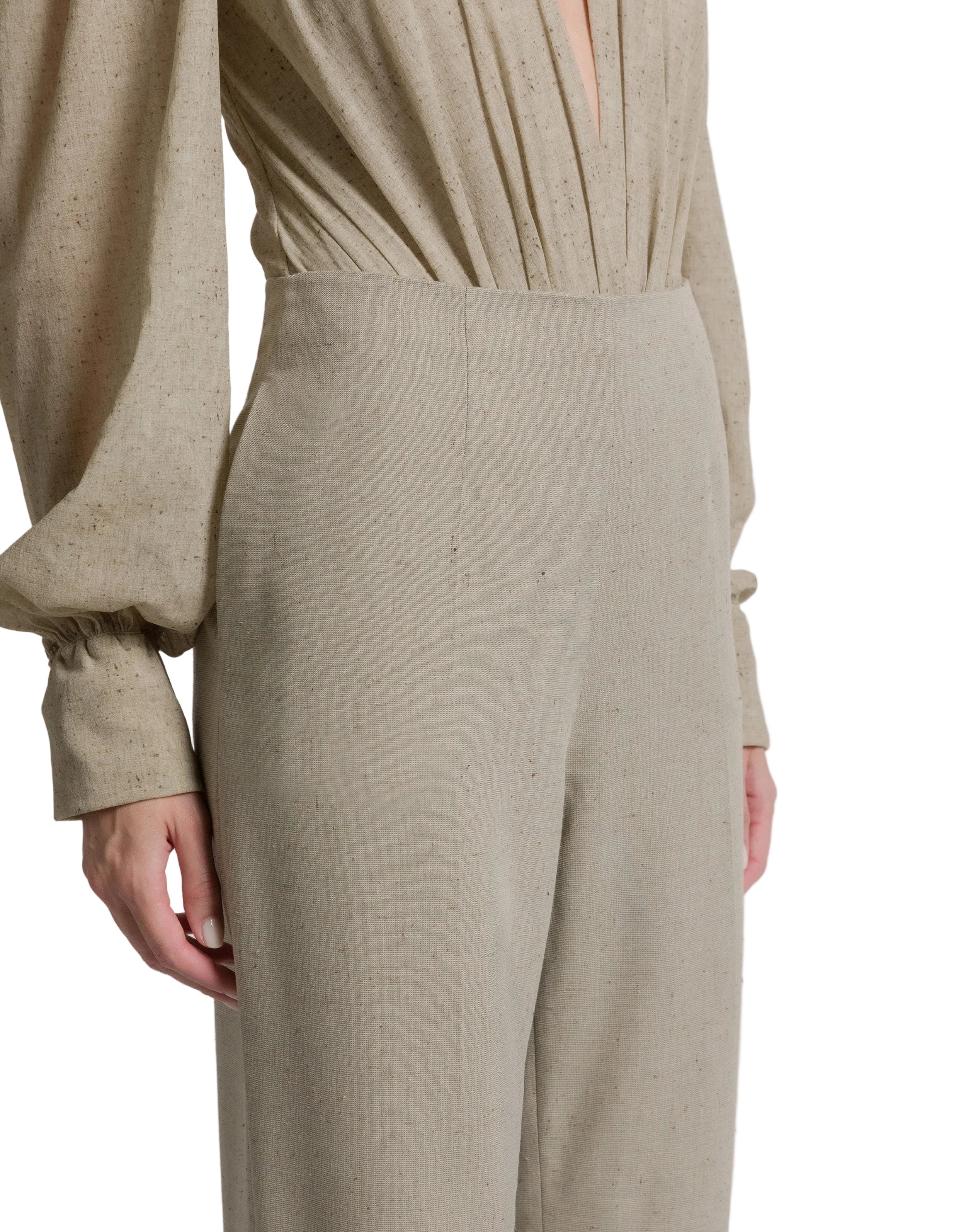 Alberta Ferretti - Pantalone in tweed grigio