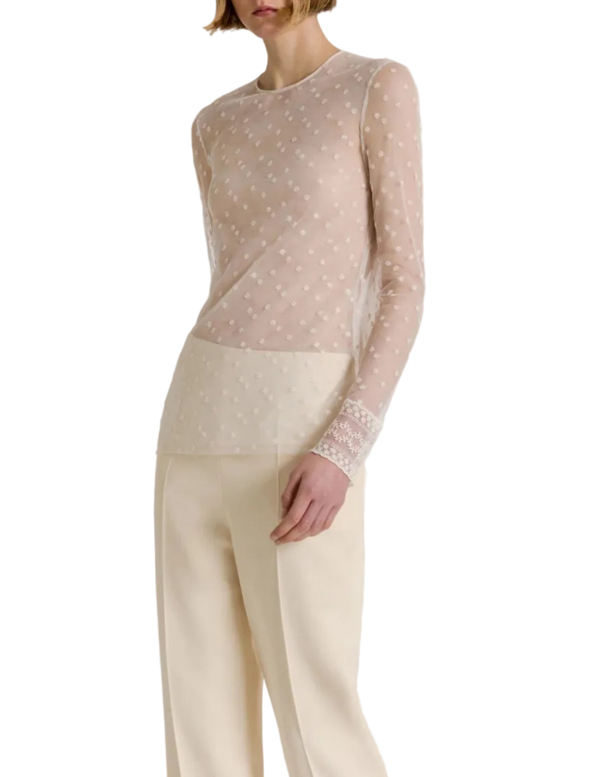 Alberta Ferretti - Camicia tulle bianca