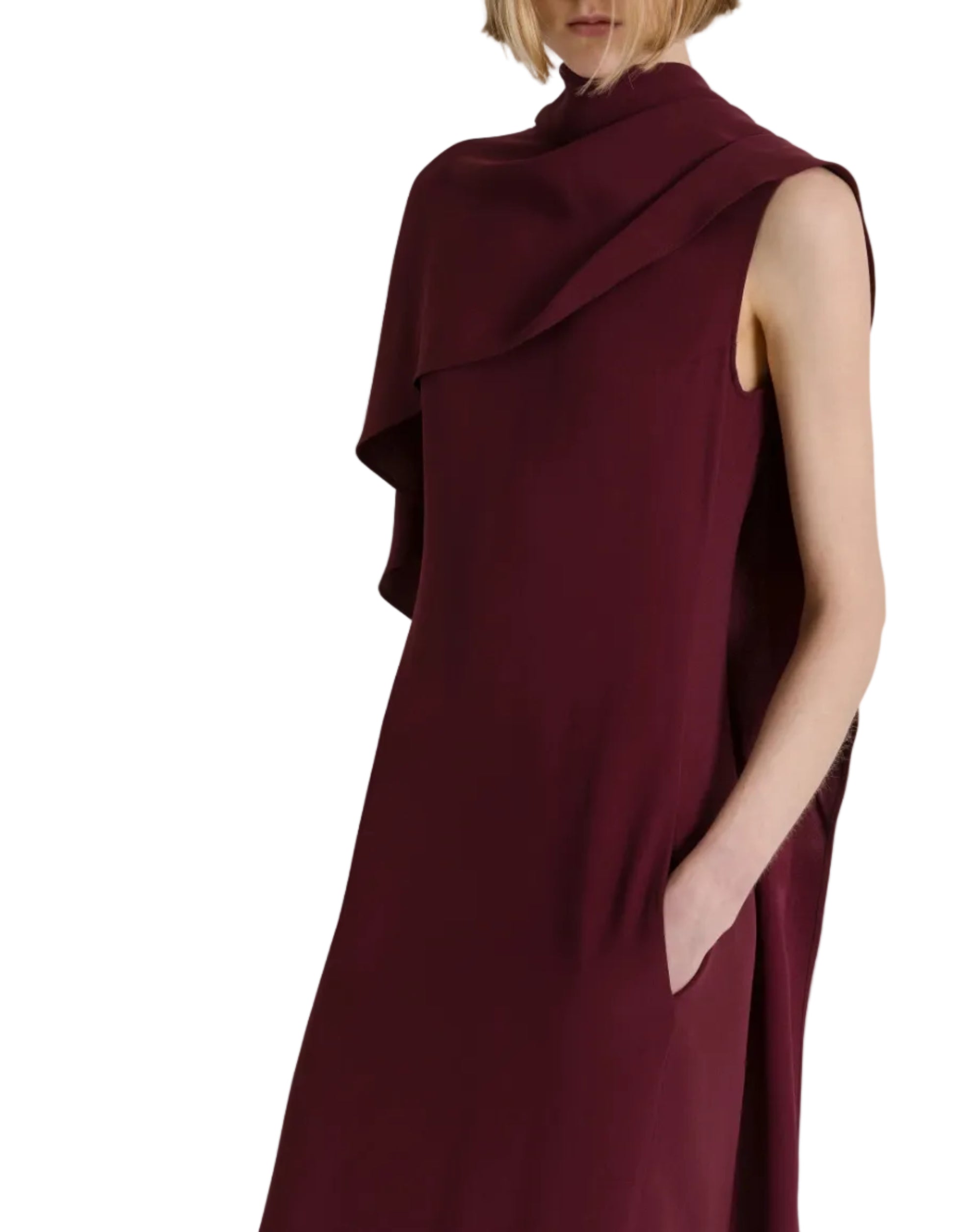 Alberta Ferretti - Abito satin fant.rosso