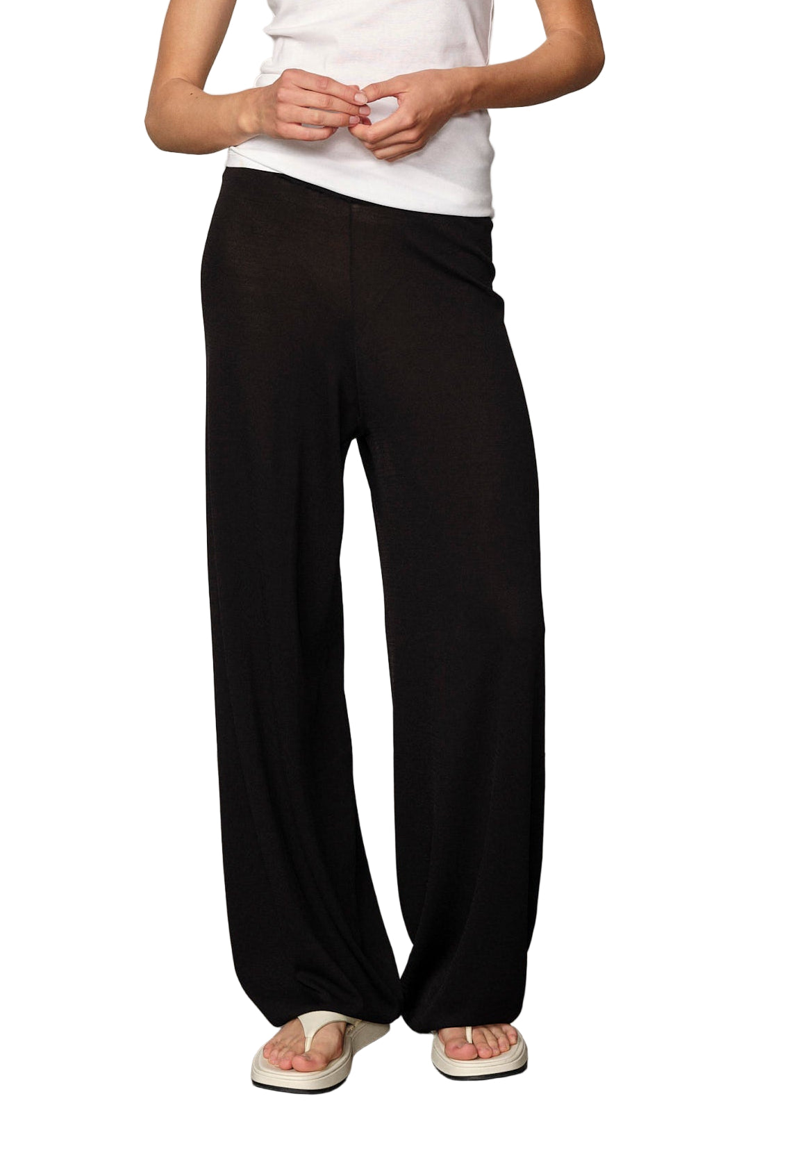 Herskind - Pantalone in maglia nero