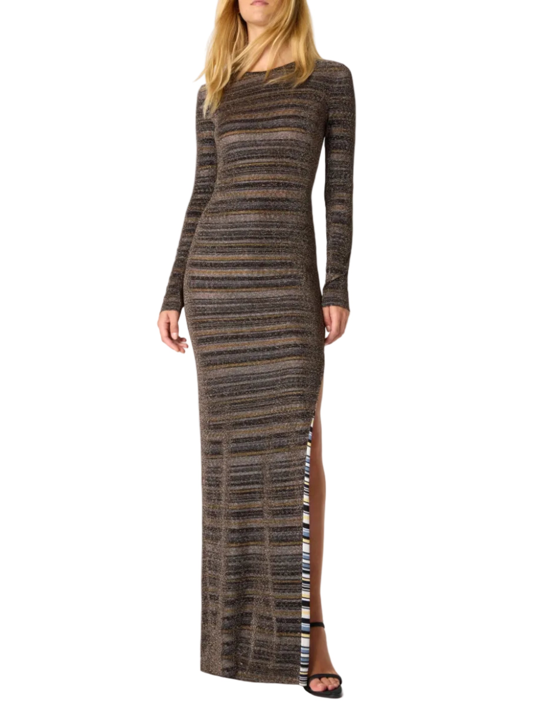 Missoni - Abito lungo lamé rigato