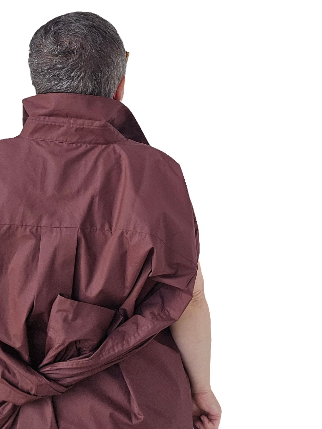 Herskind - Camicia mogano con maniche nodo