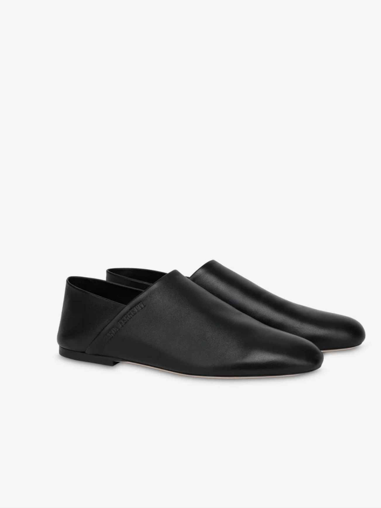 Alberta Ferretti - Scarpe slipper in nappa, nero
