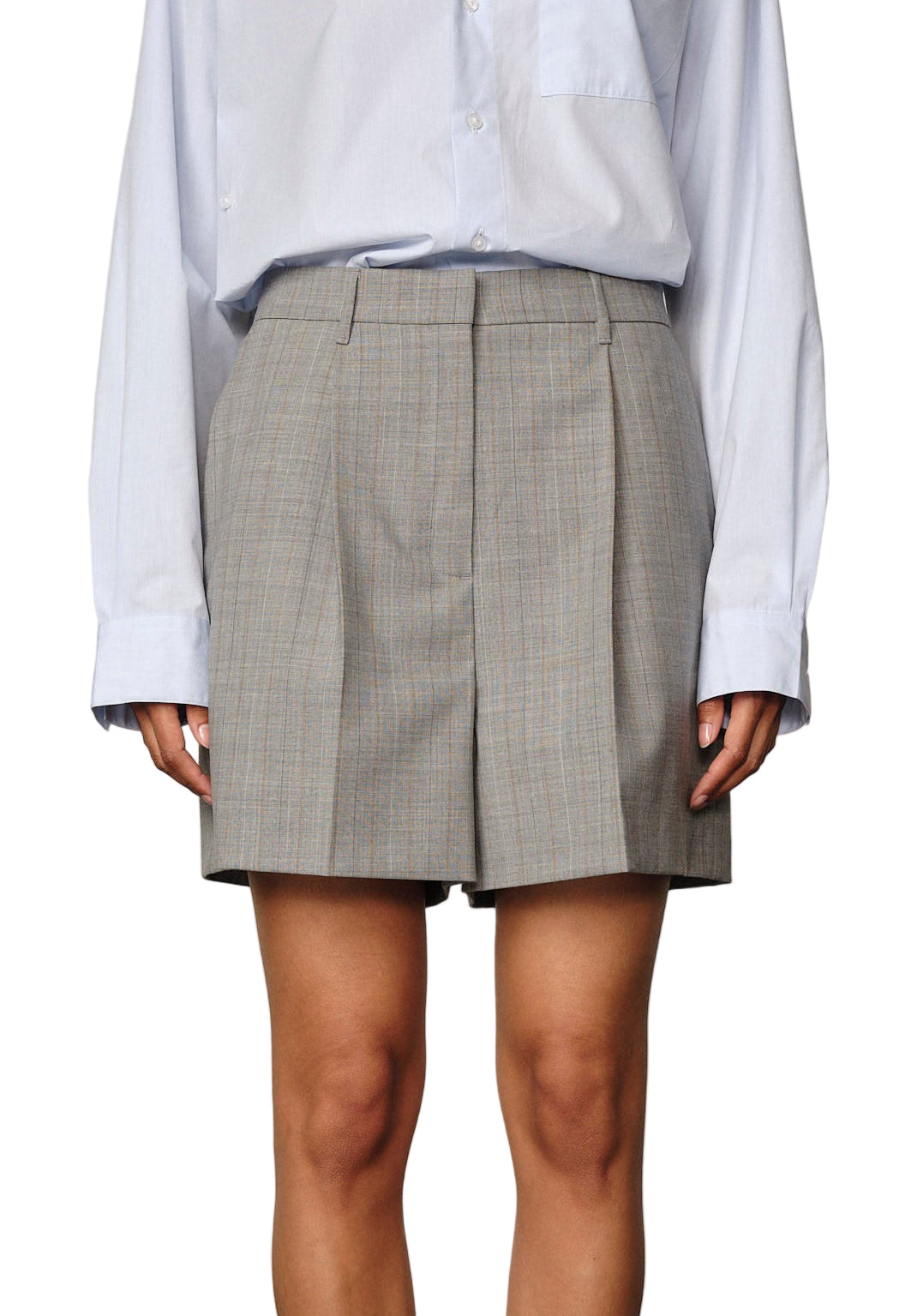 Herskind - Shorts gessato grigio "Reggy"