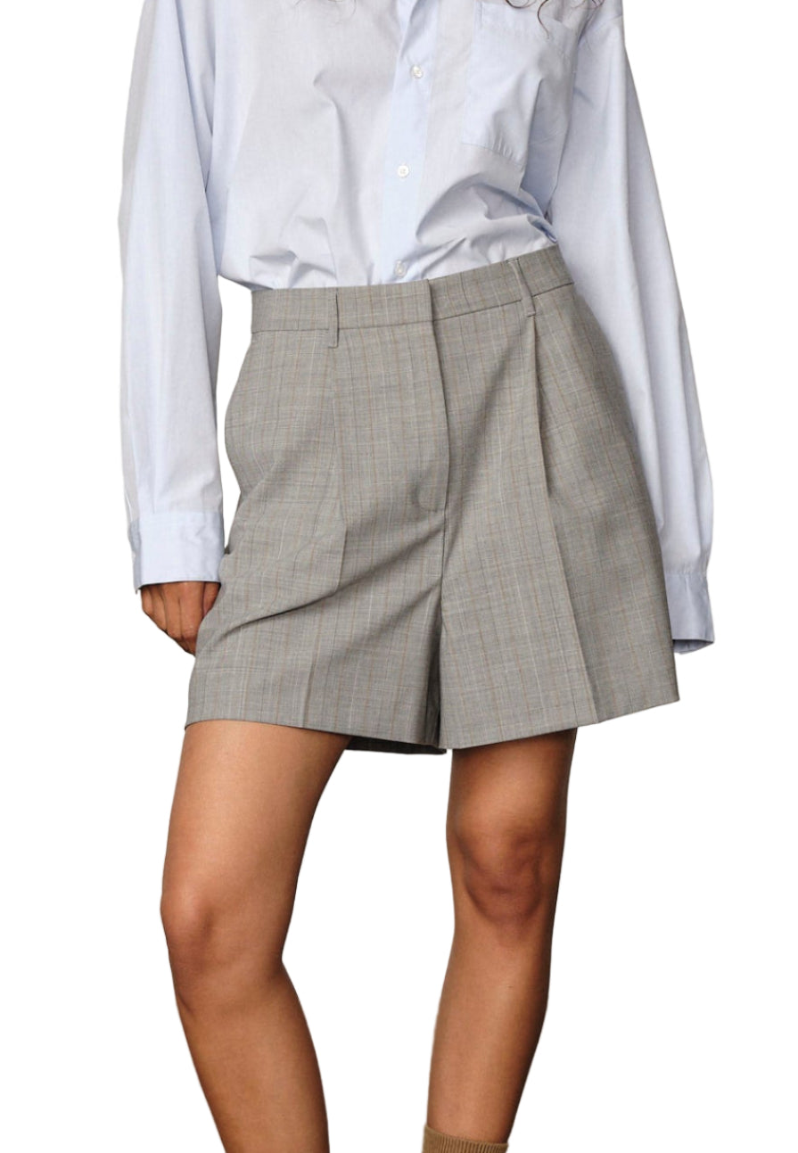 Herskind - Shorts gessato grigio "Reggy"