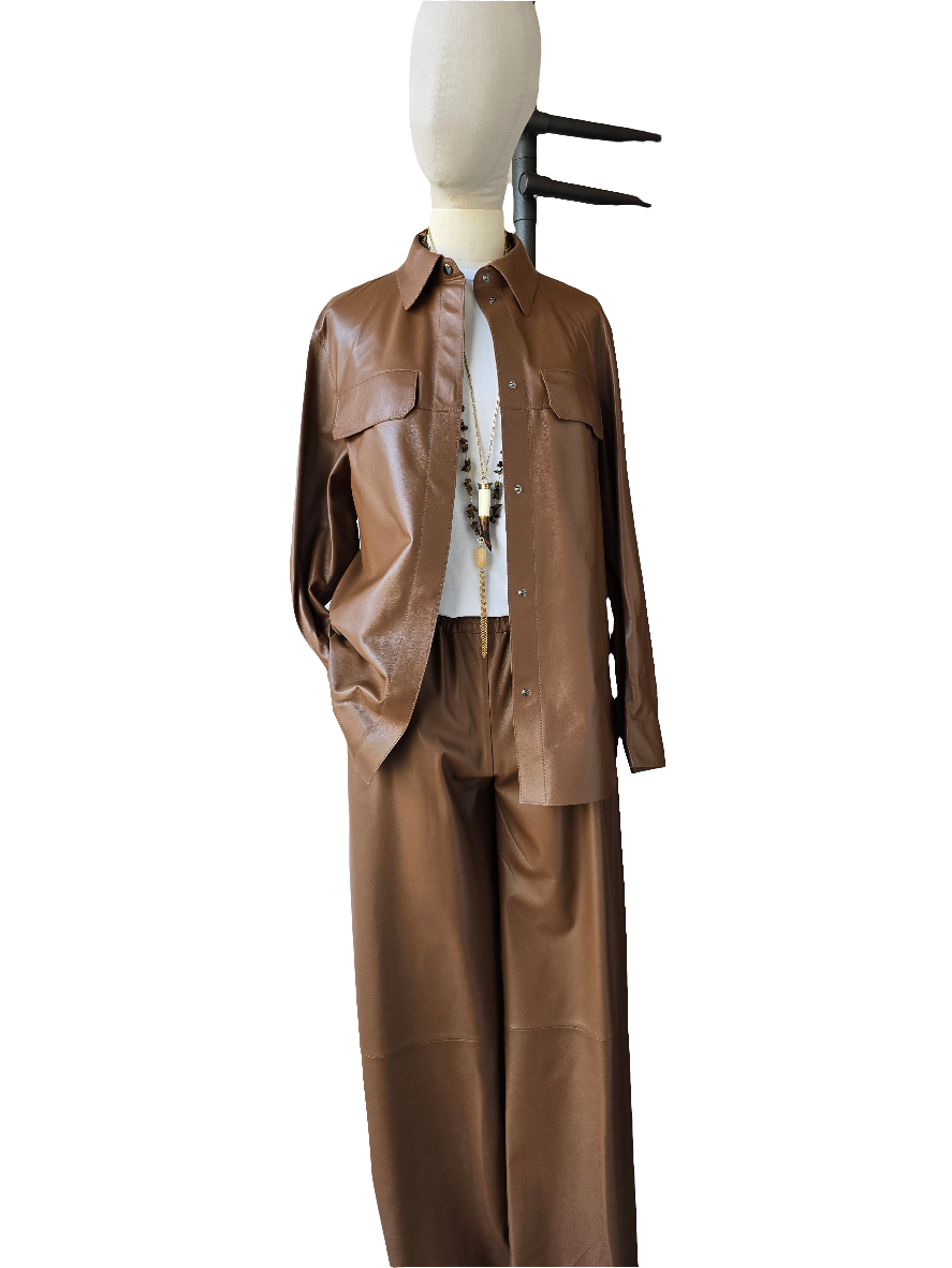 Desa 1972 - Pantalone pelle eagle brown