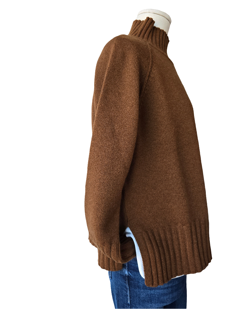 Maglia in cashmere collo alto cratere