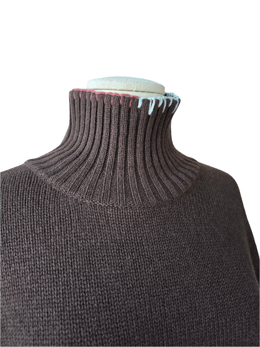 Canessa - Maglia con ricamo cioccolato