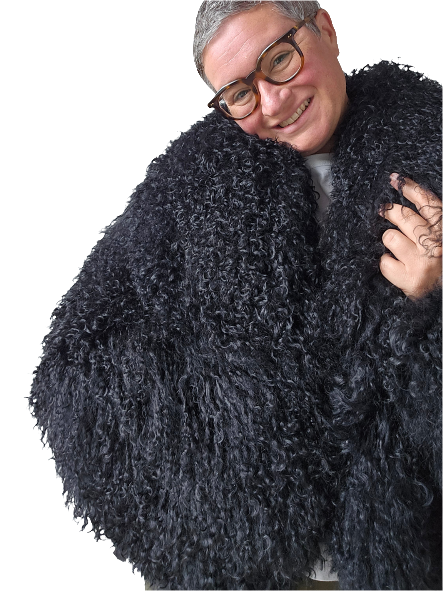 Blancha - Shearling jacket nera