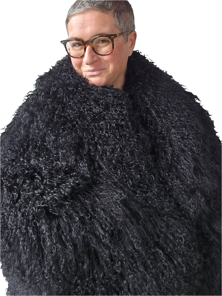 Blancha - Shearling jacket nera