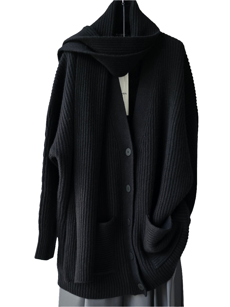 Canessa - Cardigan nero cashmere