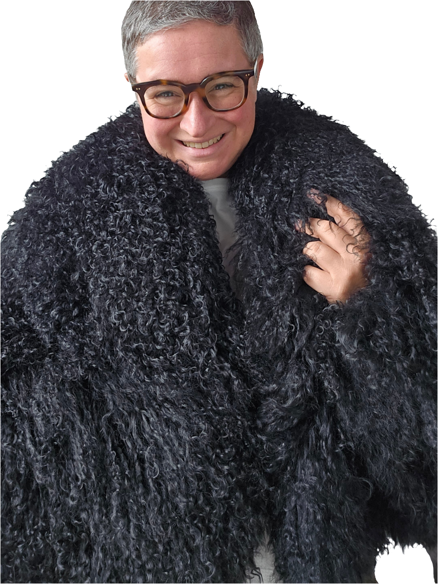 Blancha - Shearling jacket nera