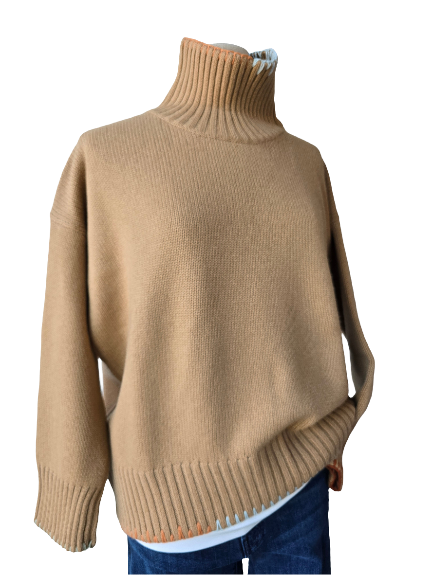 Canessa - Maglia con ricamo beige
