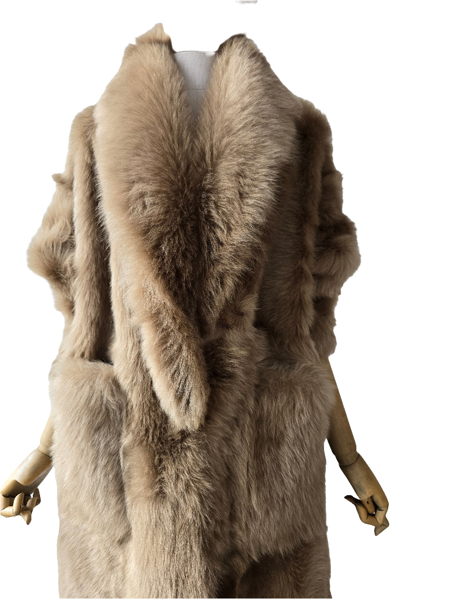Blancha - Cappotto in shearling toscana color mastice