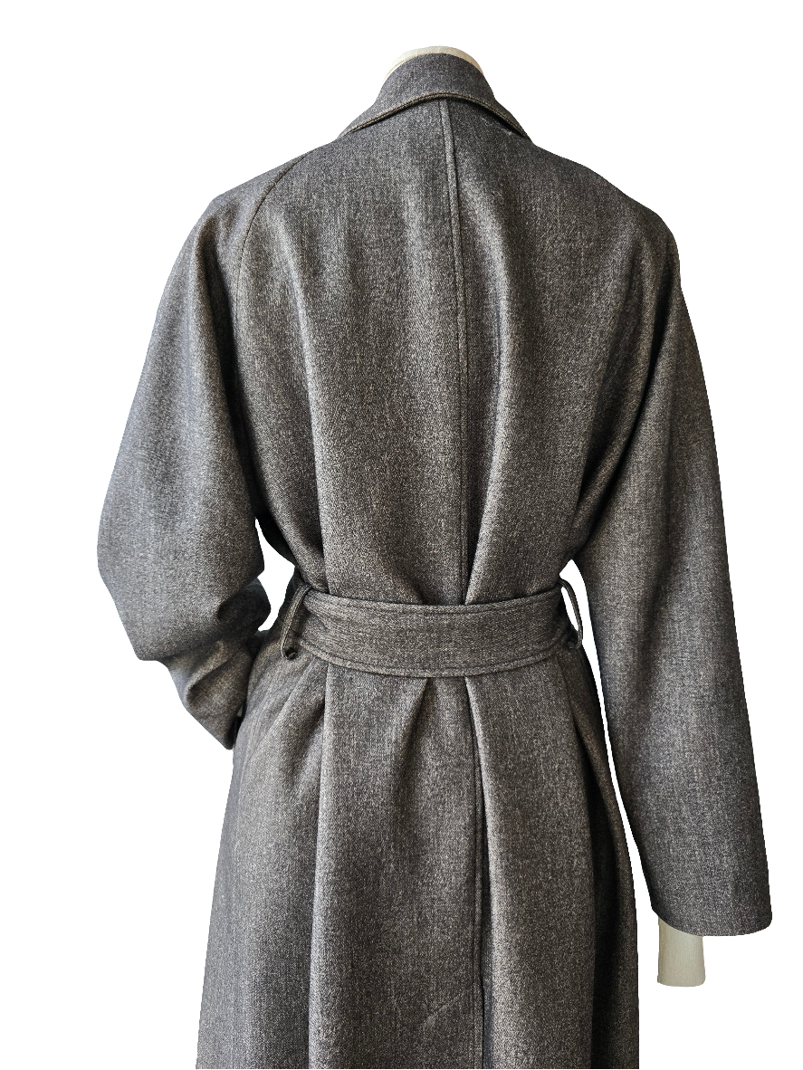 Canessa - Cappotto in cashmere nocciola effetto micro spigato