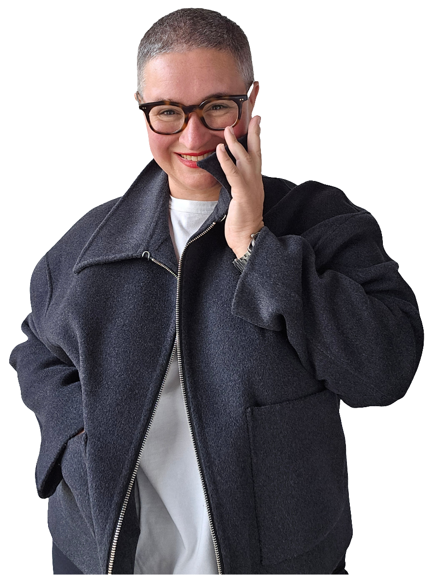 Herskind - Giacca zippata in double grigio scuro