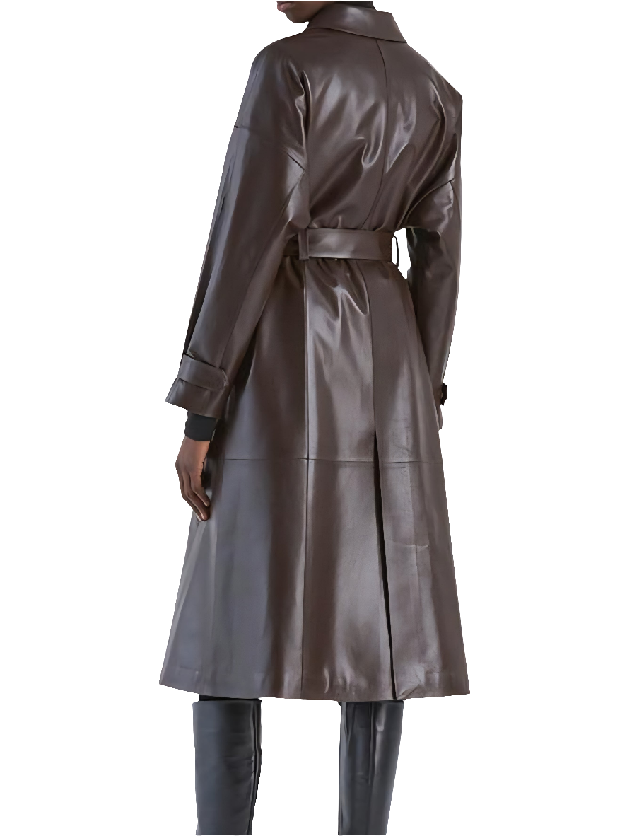 Desa 1972 - Cappotto in pelle color caffè
