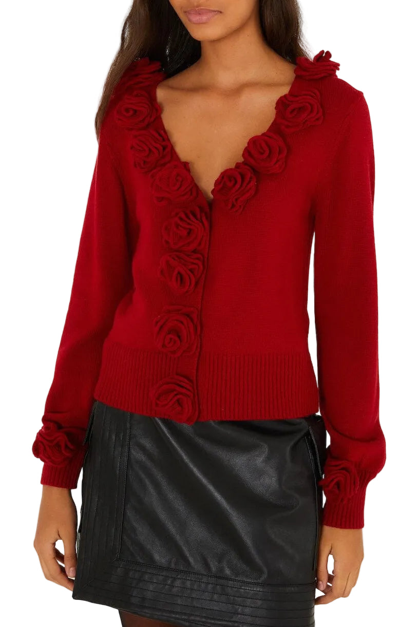 Farm Rio - Cardigan rosso 3D rosa