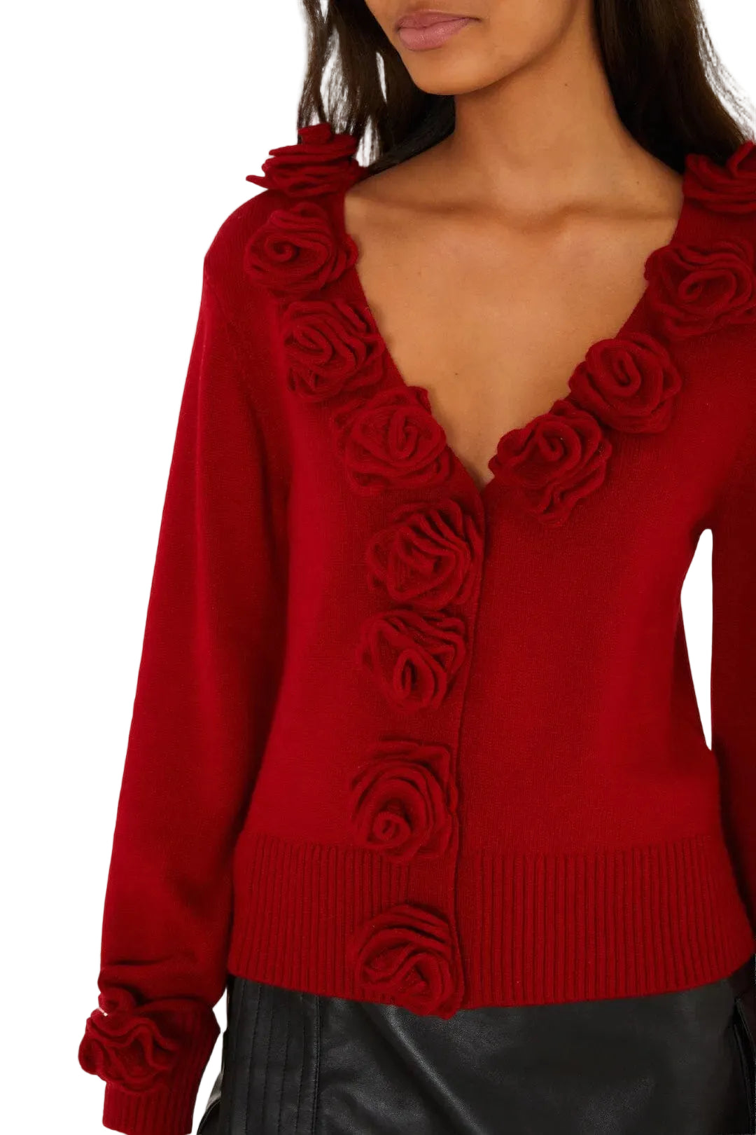 Farm Rio - Cardigan rosso 3D rosa