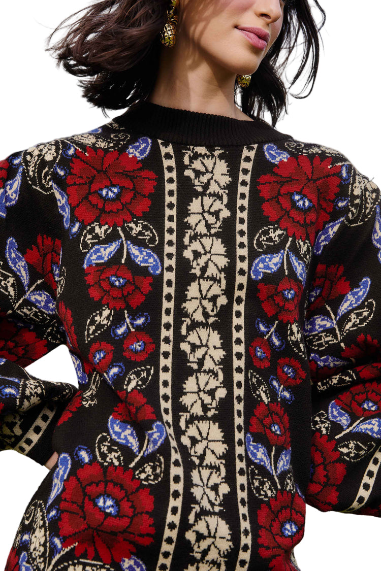 Farm Rio - Abito in maglia rose