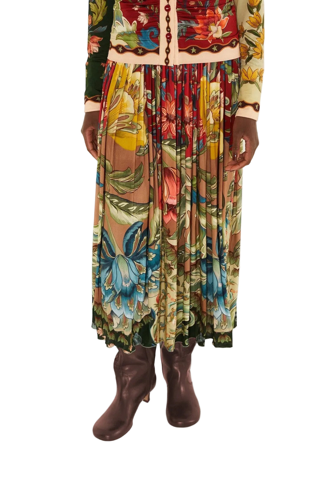 Farm Rio - Gonna multicolor lunar boho