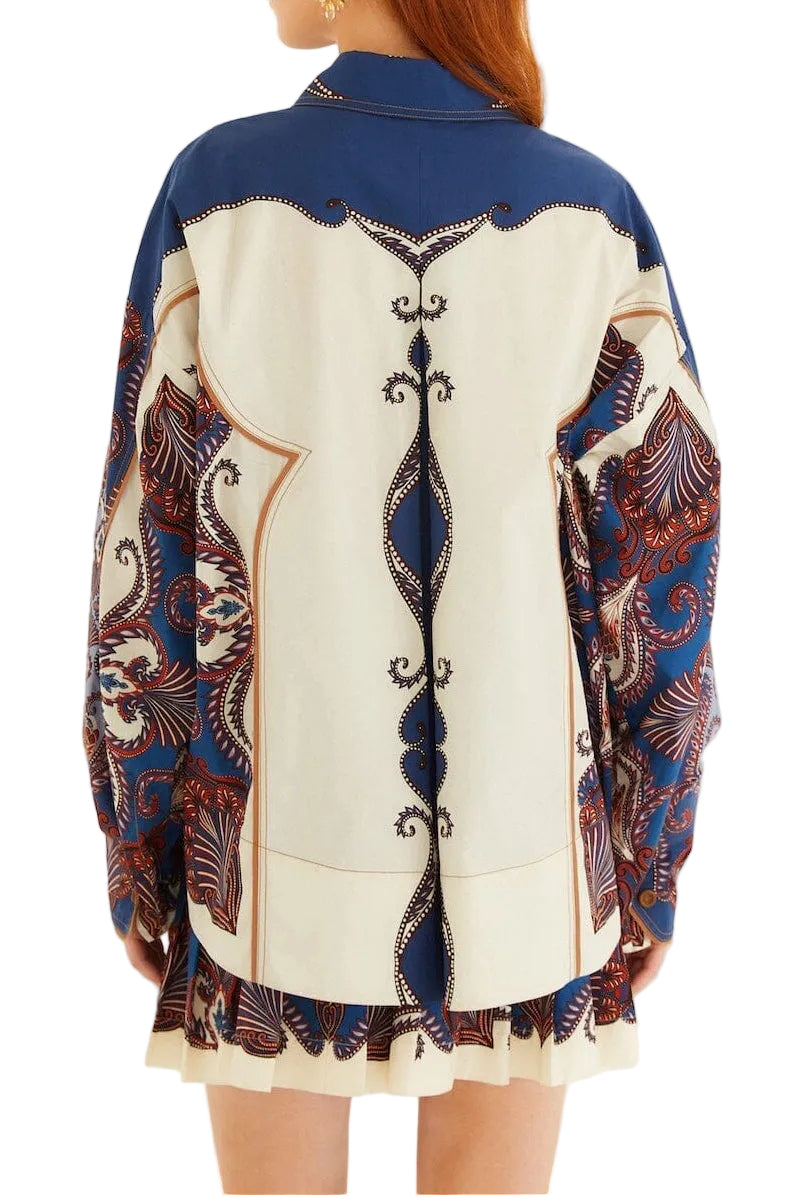 Farm Rio - Camicia arabesque blu