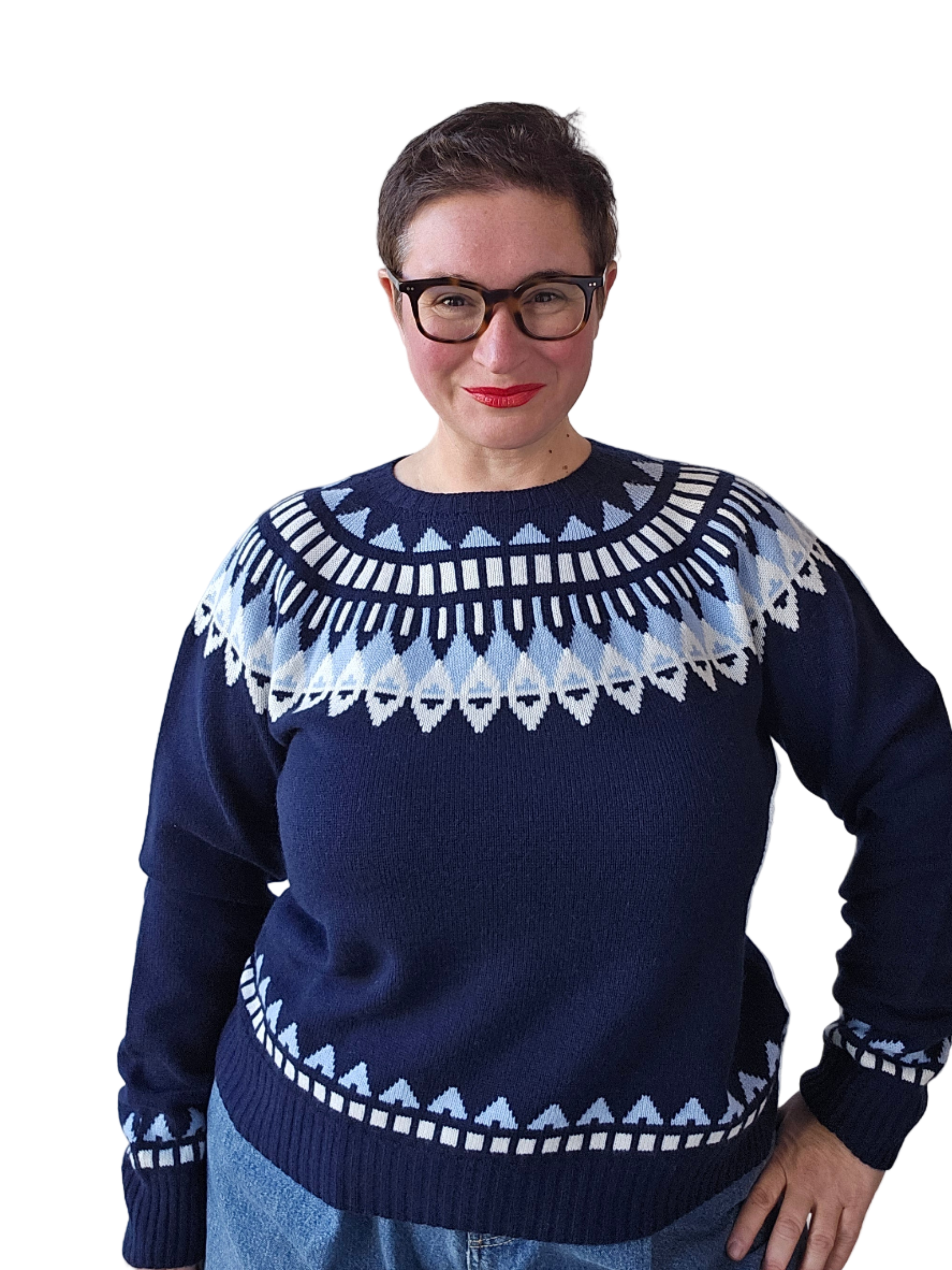 Canessa - Girocollo apres sky lana e cashmere blu