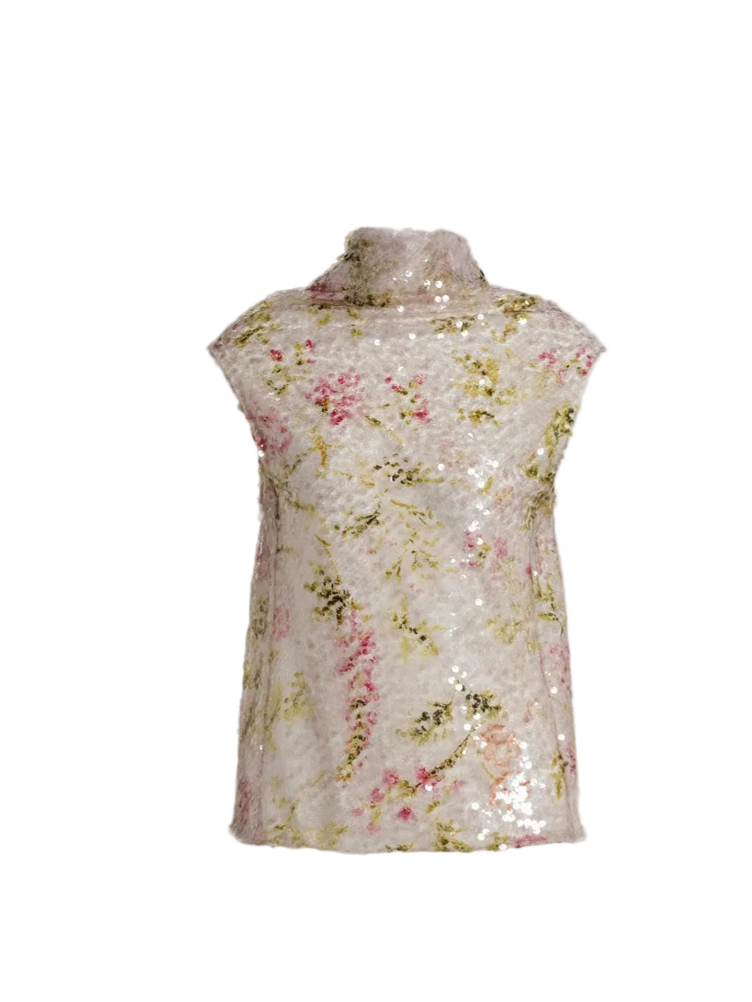 Alberta Ferretti - Top paillettes stampata