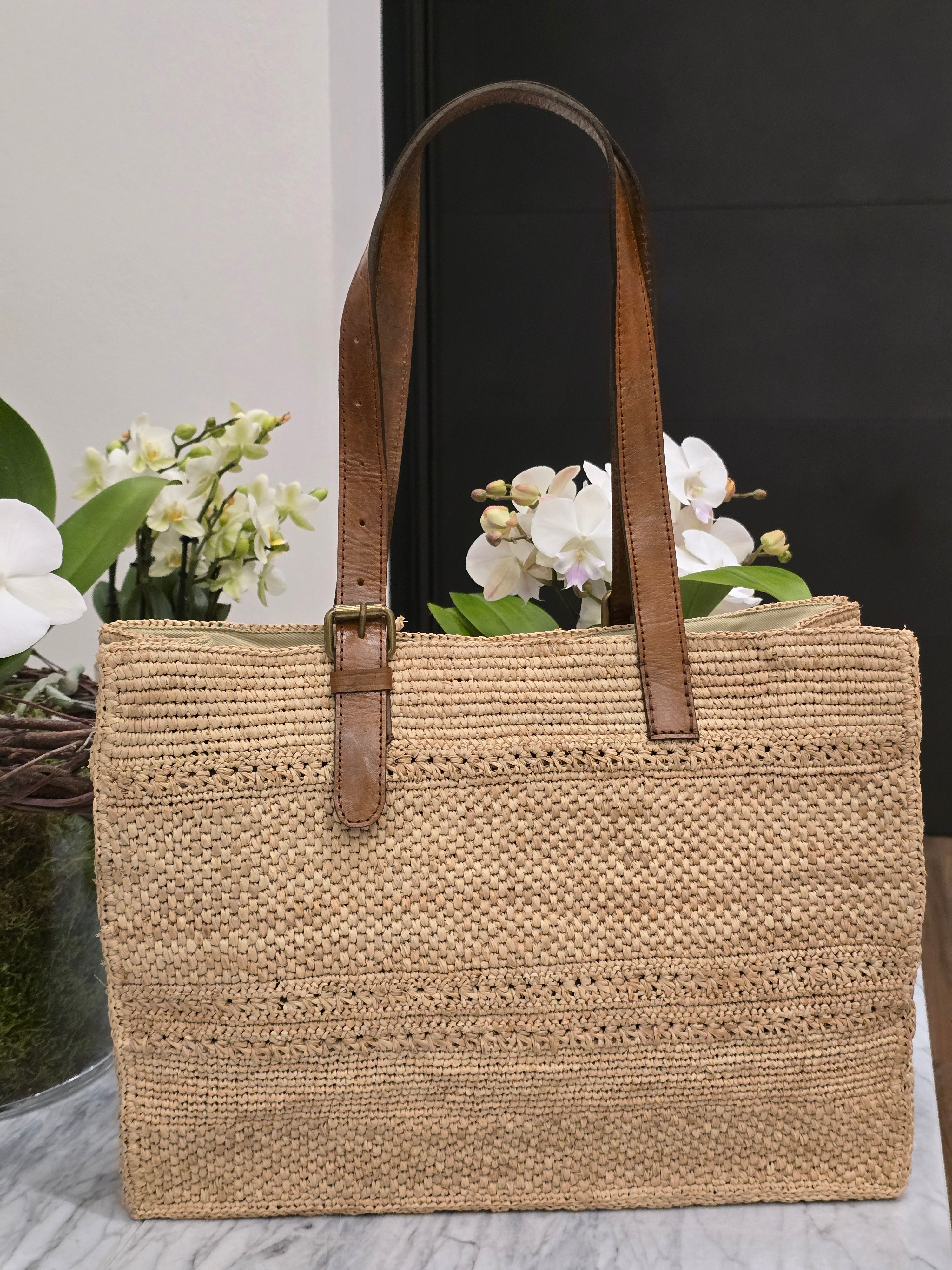 Ibeliv - Borsa in rafia "Nomade" Tea