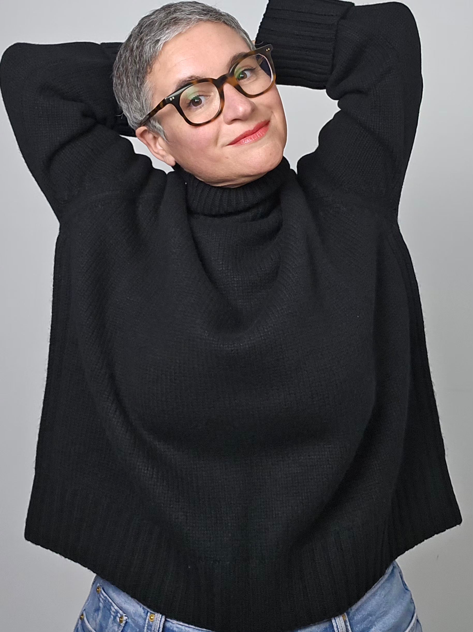 Be You - Maglia cashmere turtle neck black