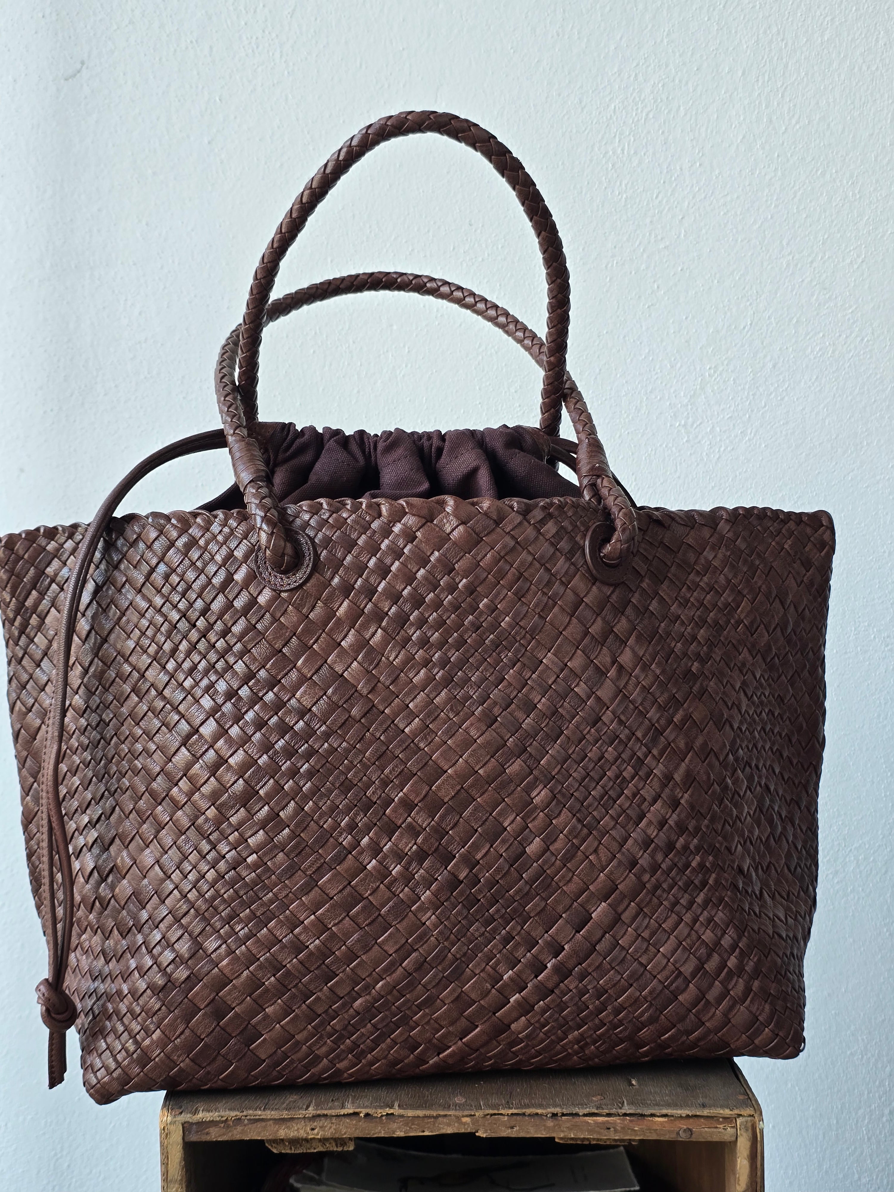Ibeliv - Borsa in pelle "Bazika" choco