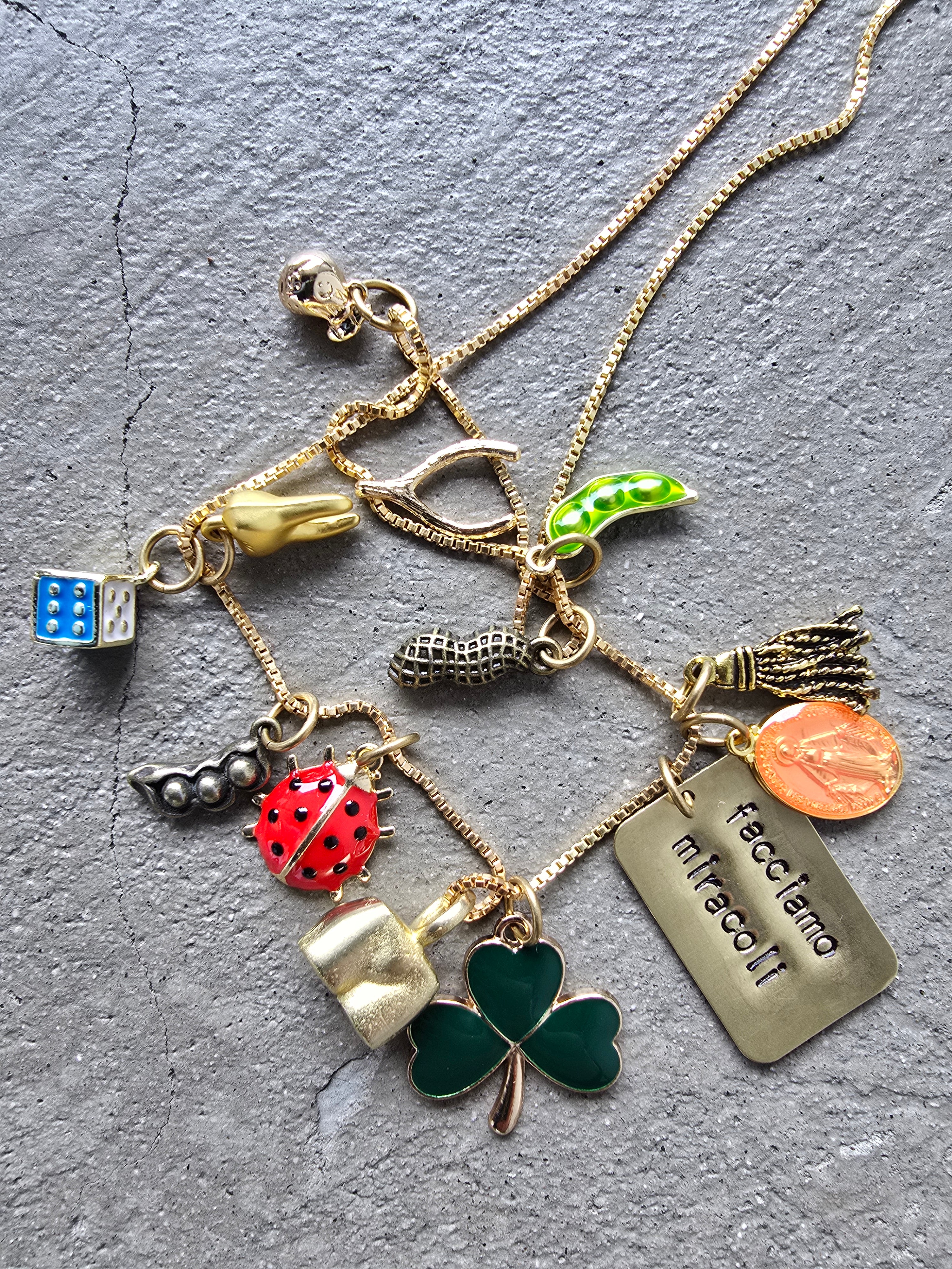 Collana multicharms portafortuna