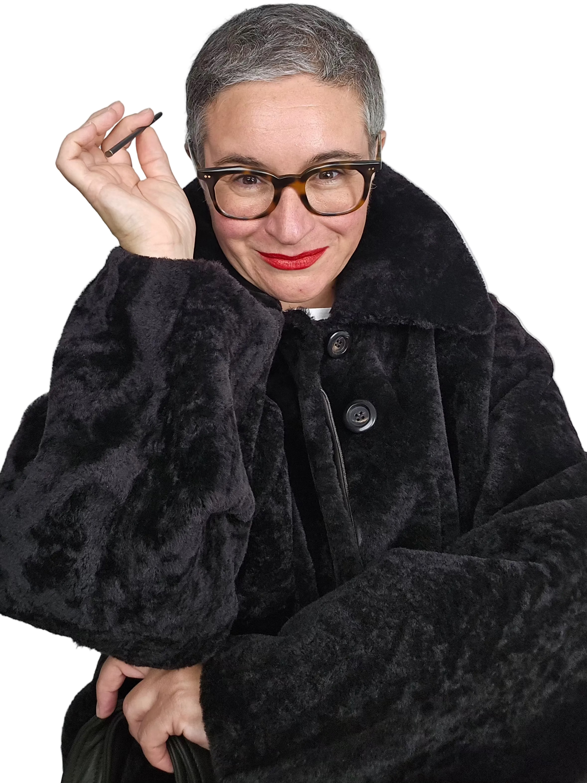 Blancha - Cappotto cioccolato con cintura