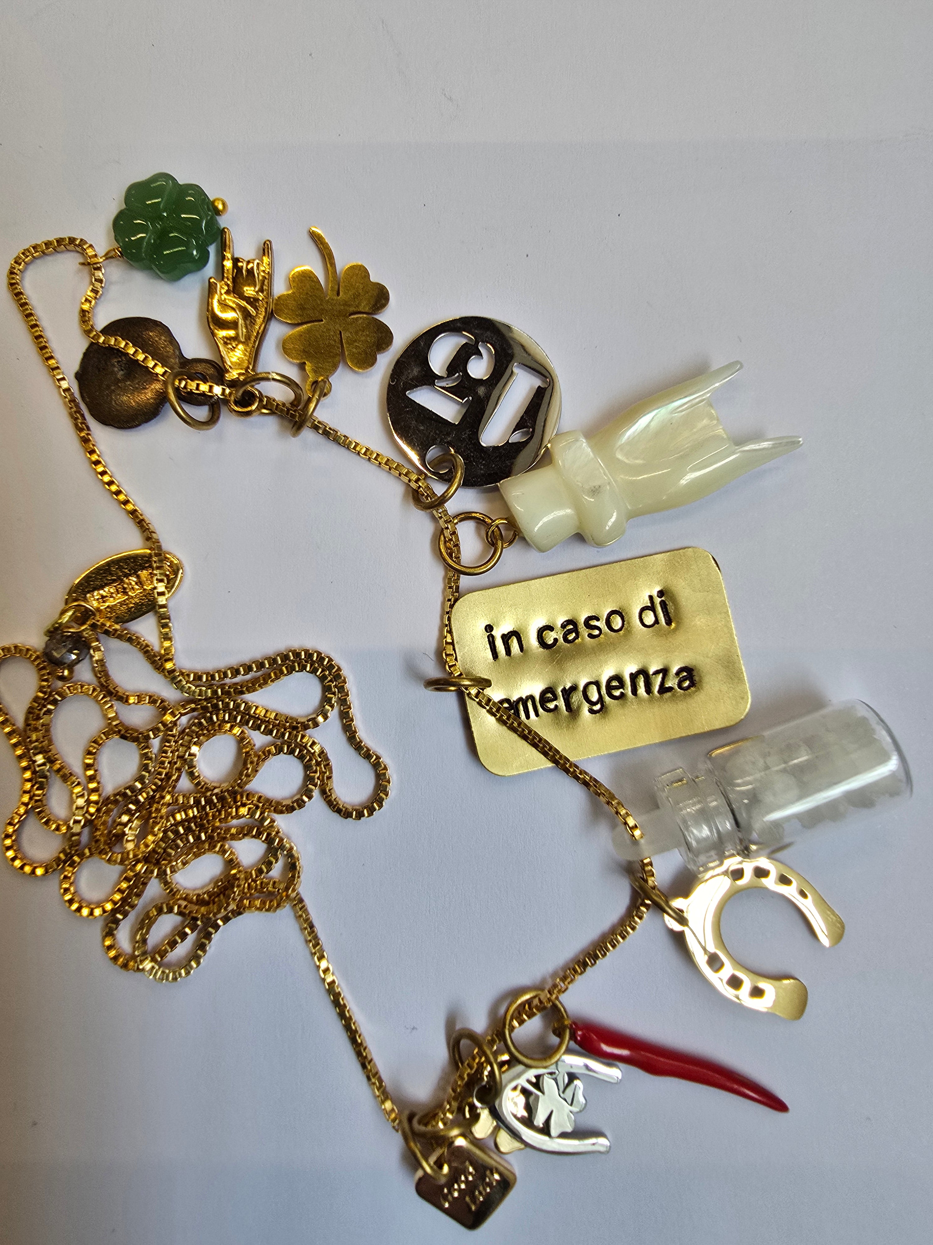Collana multicharms portafortuna