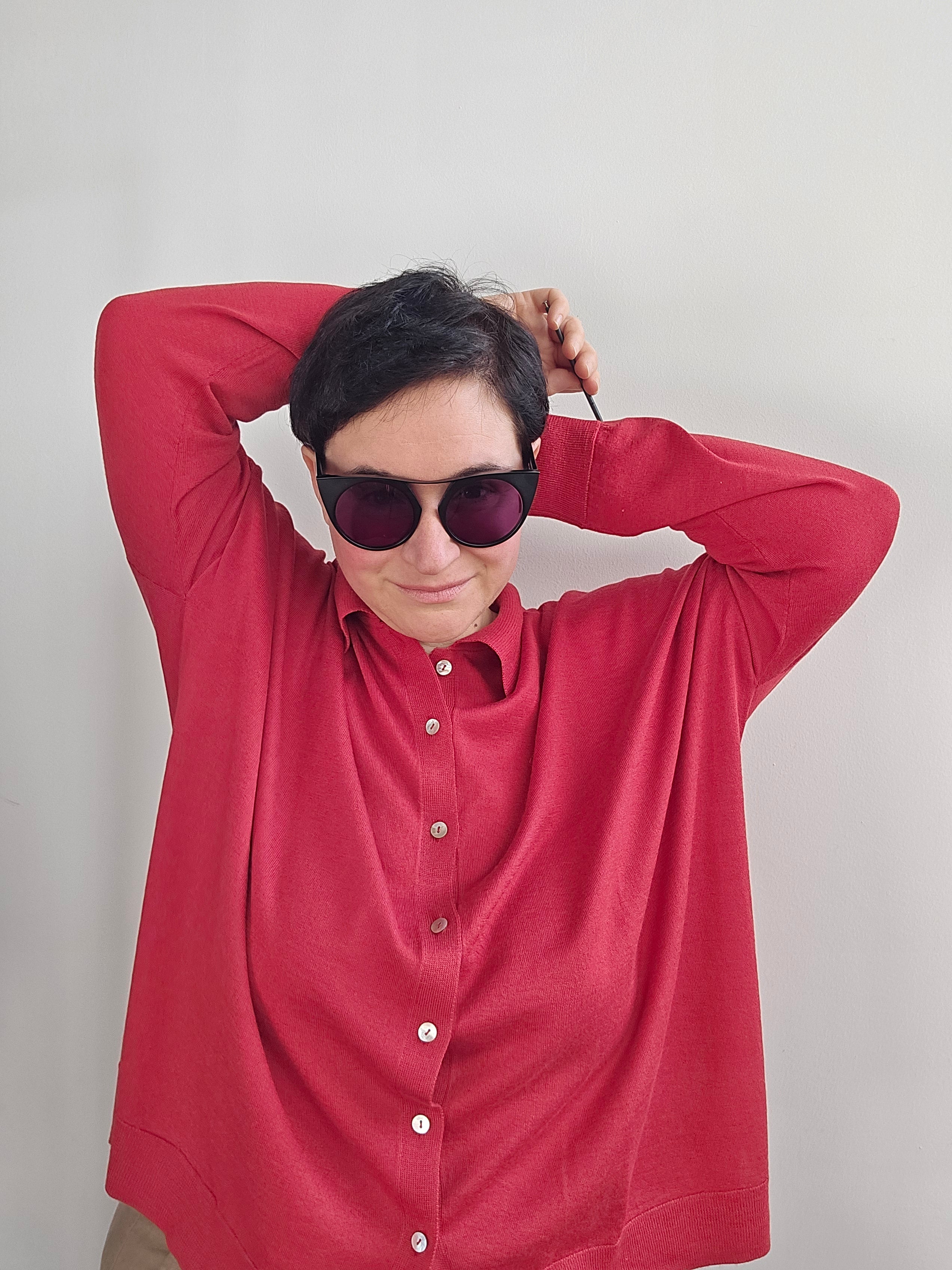 Be You - Cardigan polo rosso