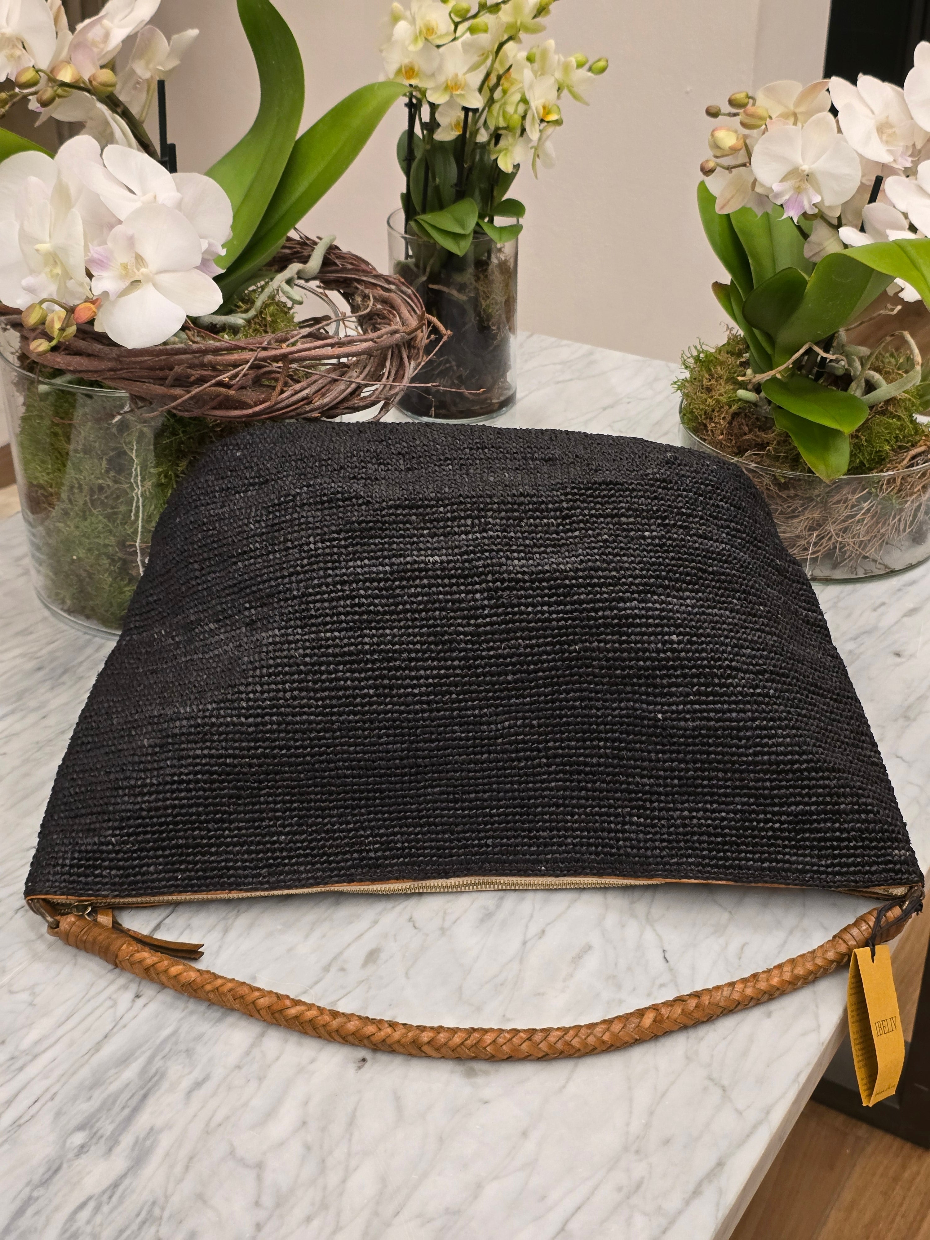 Ibeliv - Borsa in rafia "Utopia" Black