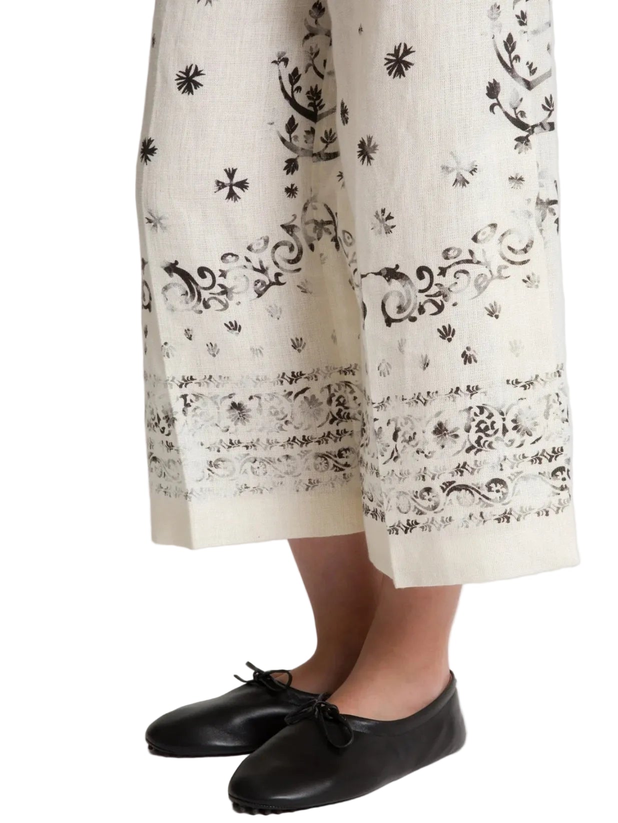 Alberta Ferretti - Pantalone lino stampato