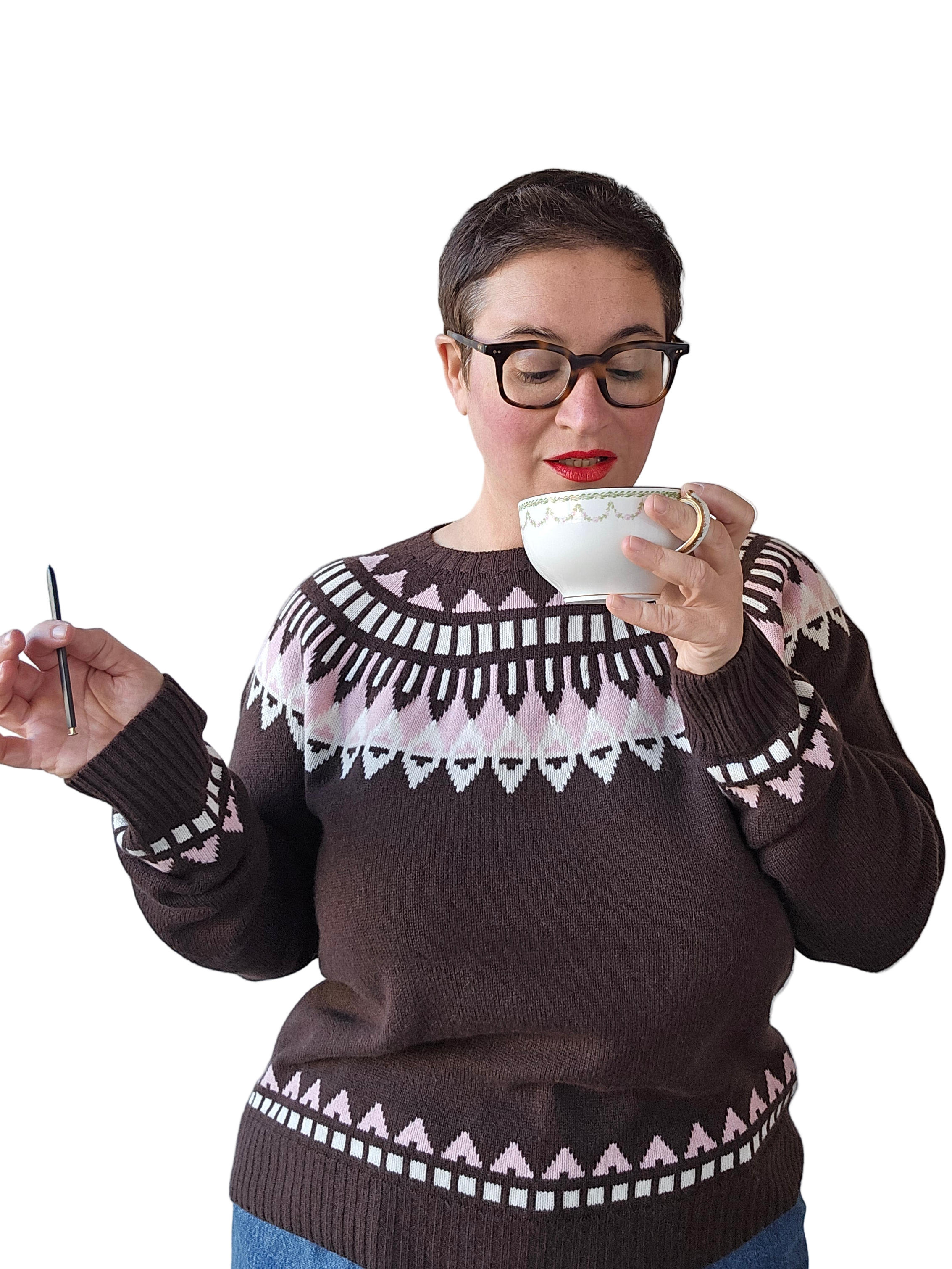 Canessa - Girocollo apres sky in lana e cashmere brown