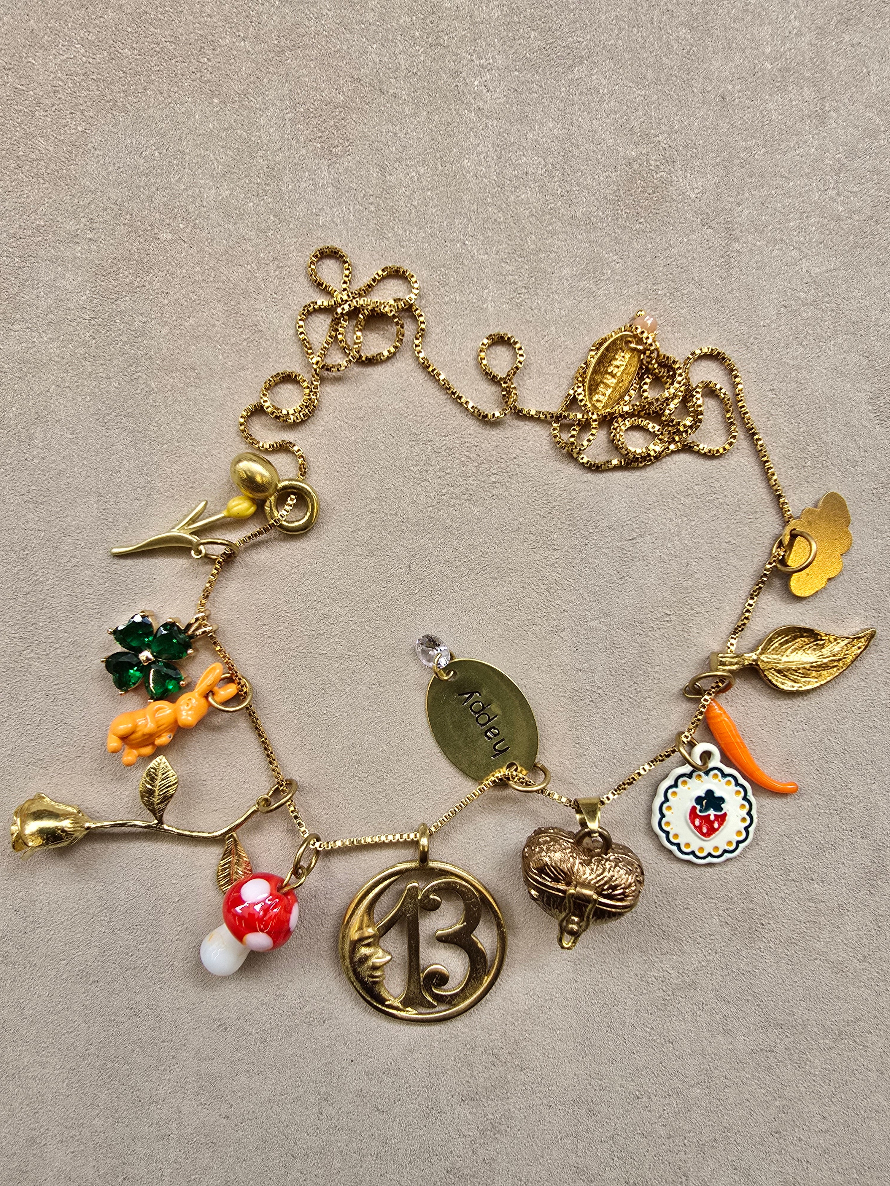 Collana multicharms portafortuna